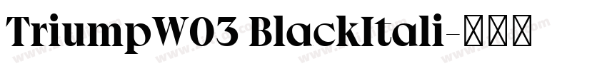 TriumpW03 BlackItali字体转换